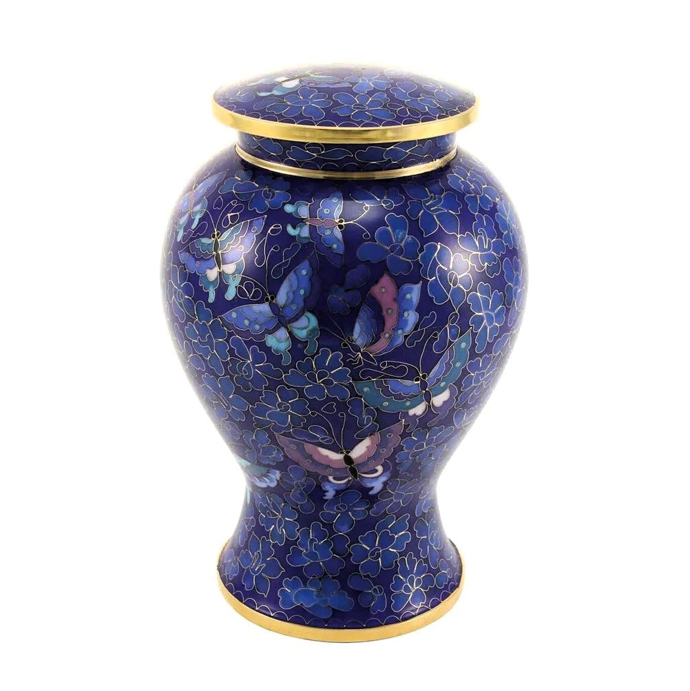 Etienne Blue Butterfly Urn for Ashes.