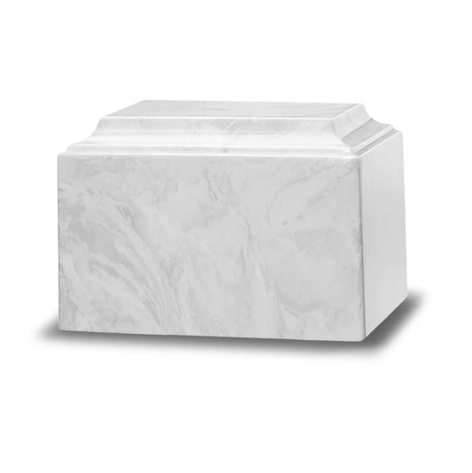 White Marble Burial Urn for Ashes