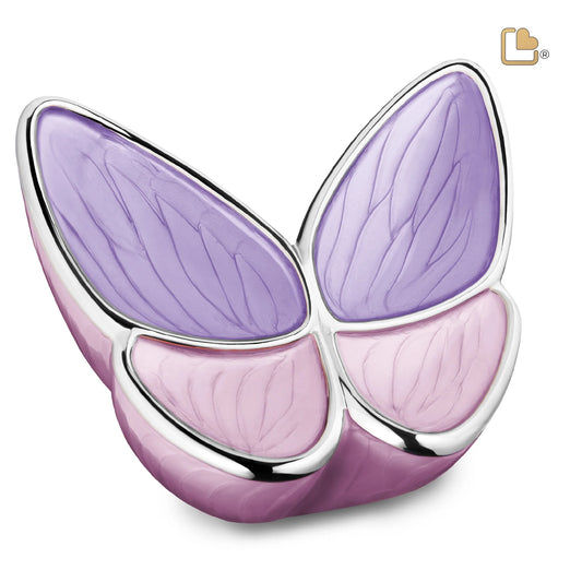 Purple  and Lavender Butterfly Urn 