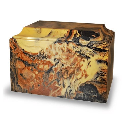 Black with Gold Marble Cremation Urn