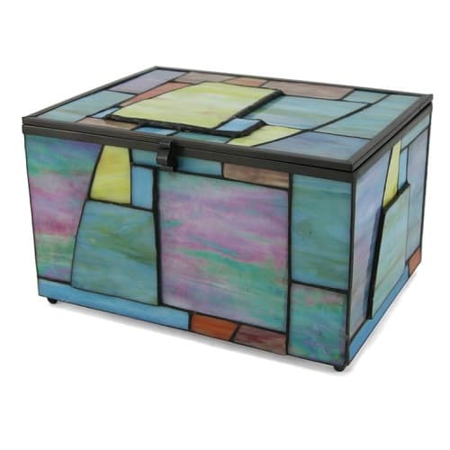 Geometric Memory Chest Glass Cremation Box