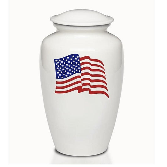 Home of the Brave American Flag Urn