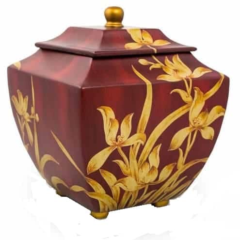Burgundy Orchid Urn