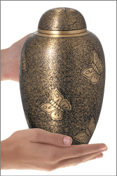 Brass Butterflies Urn