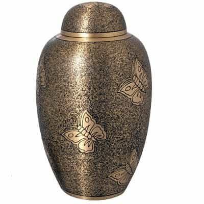 Brass Butterflies Urn