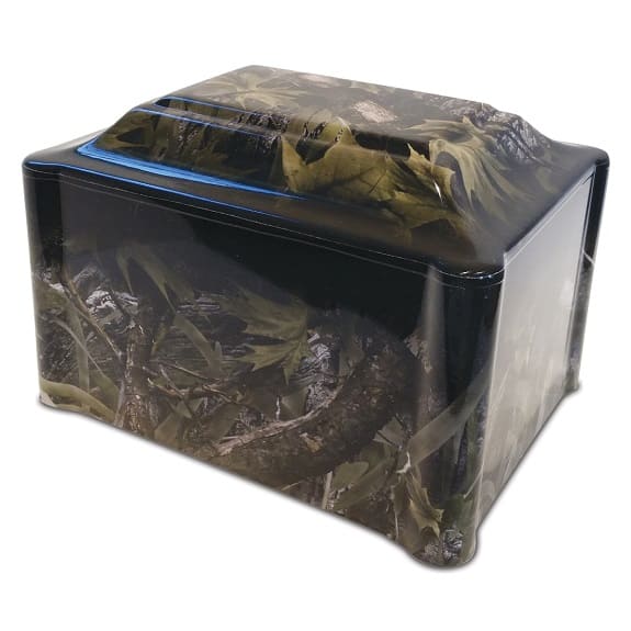 Camouflage Hunter Vinyl Wrapped Urn