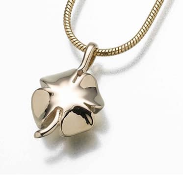 4 Leaf Clover Gold Cremation Jewelry