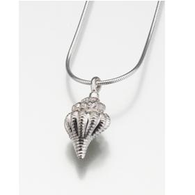 Silver Conch Locket For Ashes