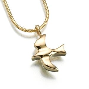 Dove Gold Vermeil Cremation Necklace