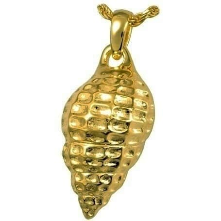 Gold Oceanic Sea Shell Cremation Pendant