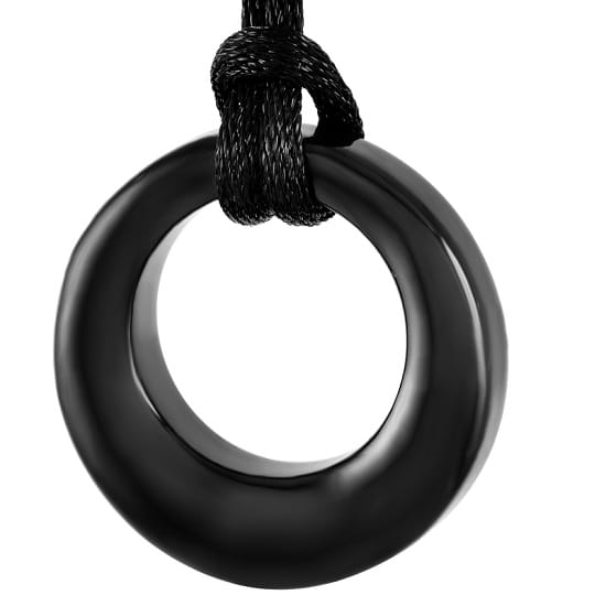 Circle of Life Cremation Pendant Black