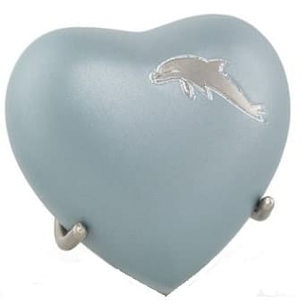 Dolphin Keepsake Heart Urn