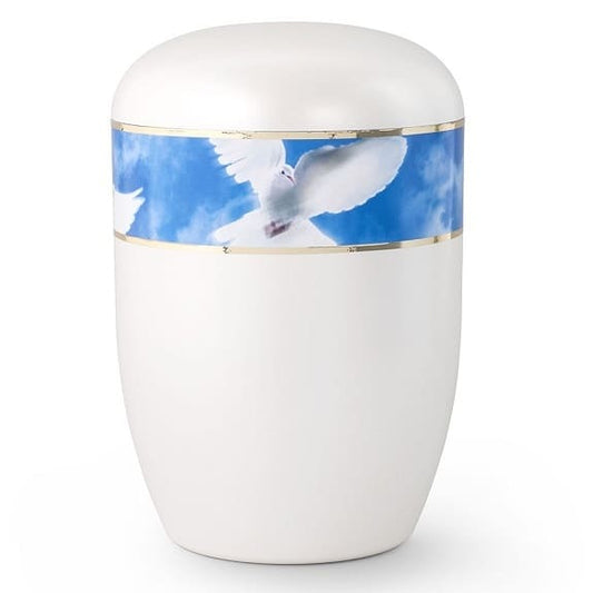 Doves White Eco Friendly Urn