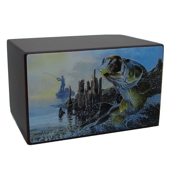 Man vs Large Mouth Bass Urn
