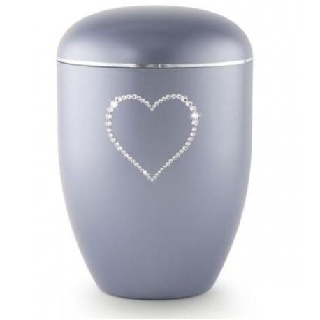 Swarovski Heart Urn Gray