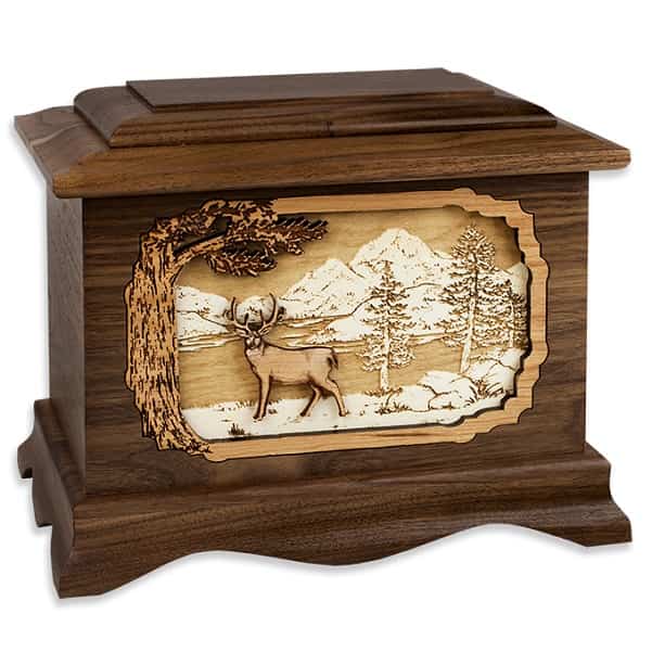 Deer Lake and Mountains Hunting Urn