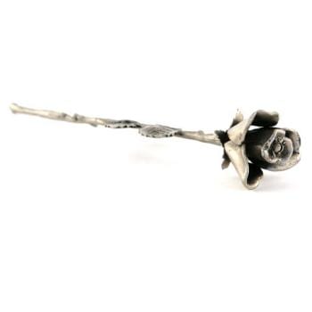 Long Stem Rose Keepsake Urn Pewter