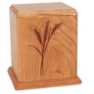 Newport Wheat Wooden Urns for Ashes