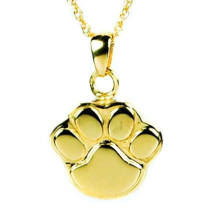 Paw Print Necklace14 kt Gold Plate