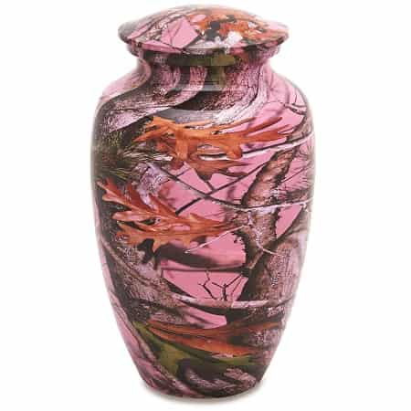 Pink Camouflage Urn