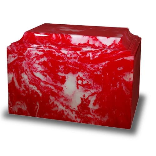 Red Classic Cultured Marble Urn