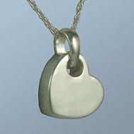 Side Heart Cremation Necklace