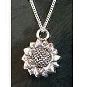 Sunflower Cremation Urn Necklace