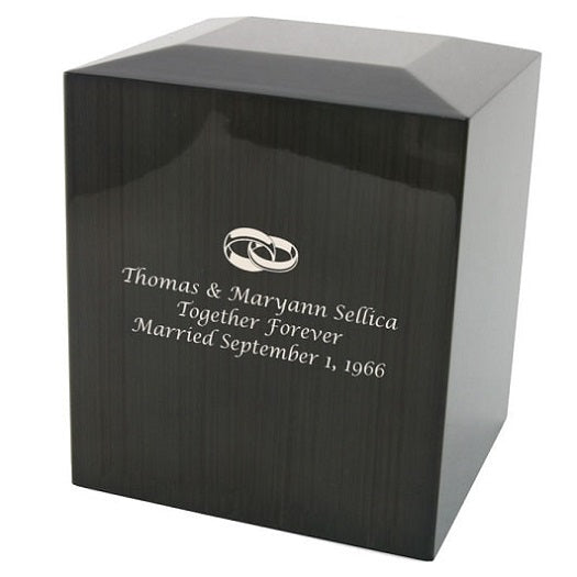 Platinum Wedding Rings Urn for Two