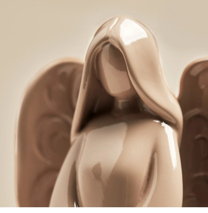 Closeup of Angel Keepsake Urn Angelina Blush