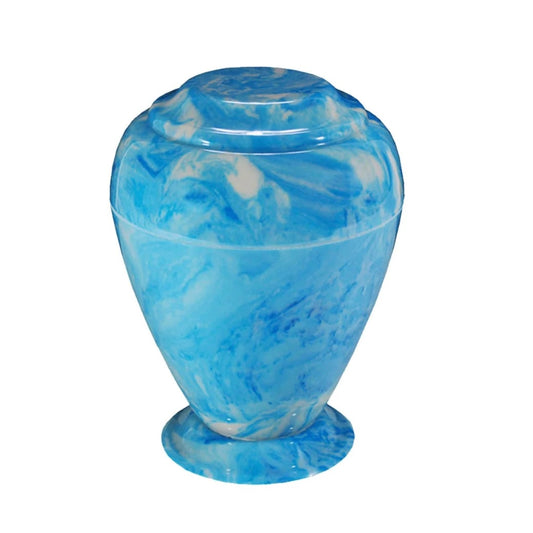 Sky Blue Marble Burial Urns for Ashes