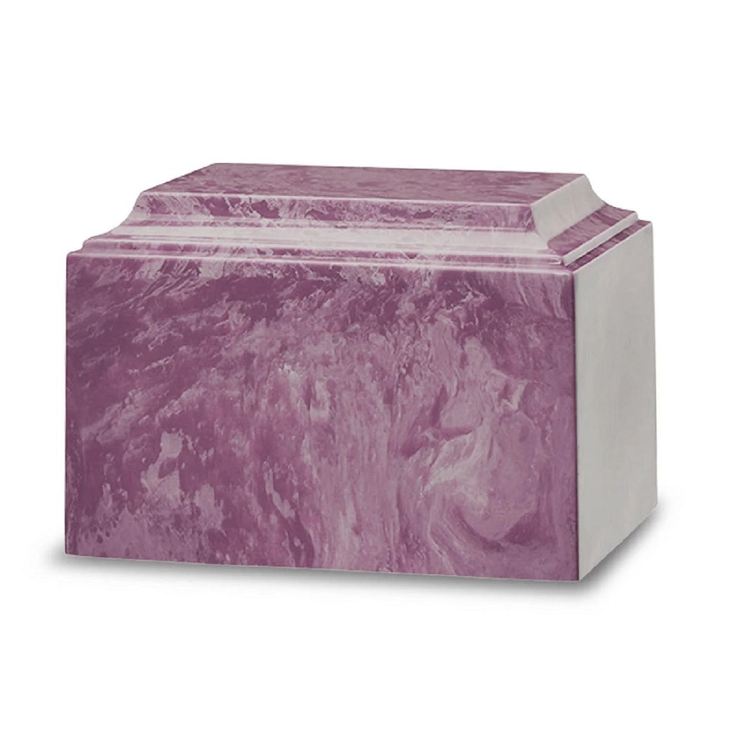 Cultured Marble Purple Burial Urn