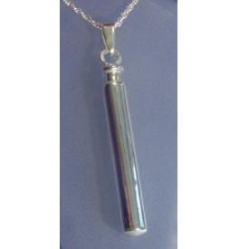 Silver Cylinder Ashes Pendant