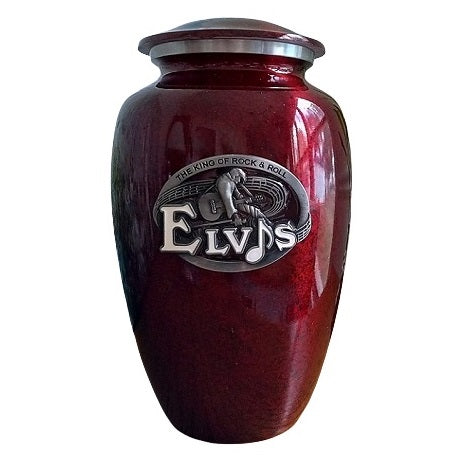 Elvis 3D Urn in Deep Red