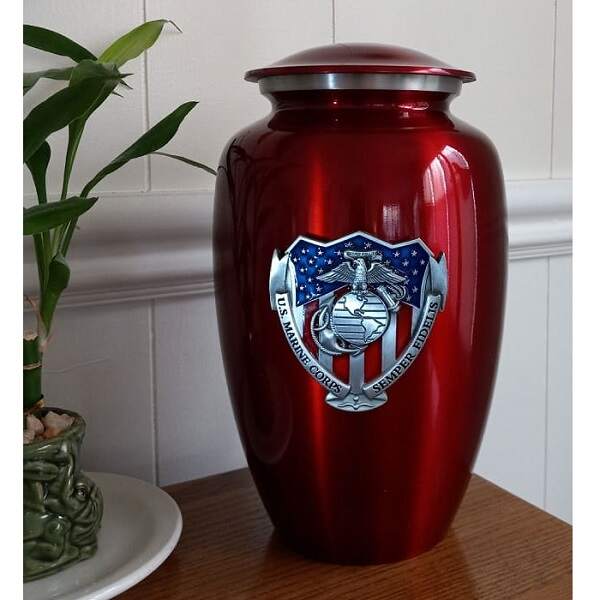 Red Marine Corps Urn 3D