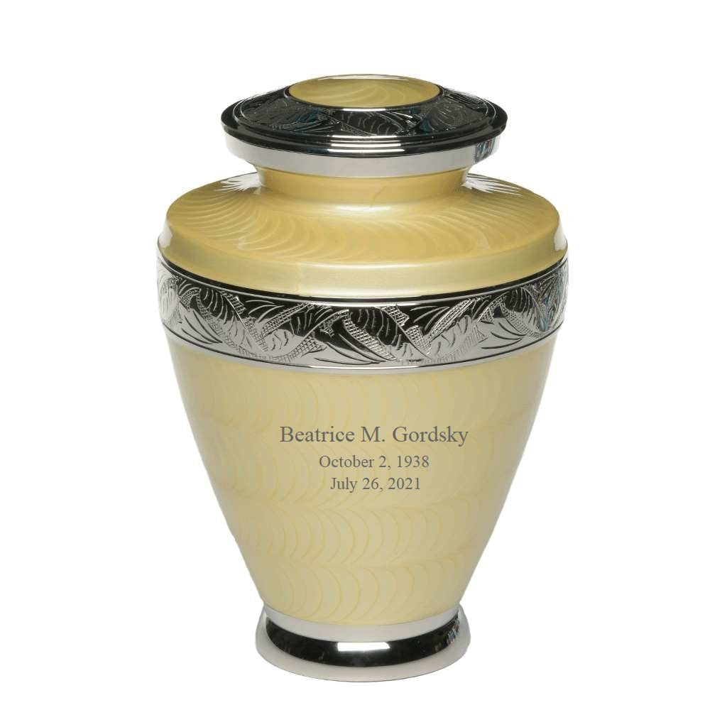 Athena Yellow Urn for Ashes