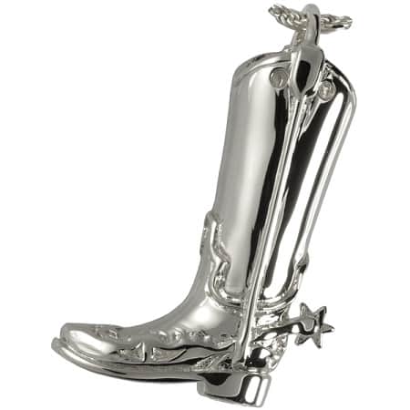 Boot with Spur Ashes Jewelry Necklace
