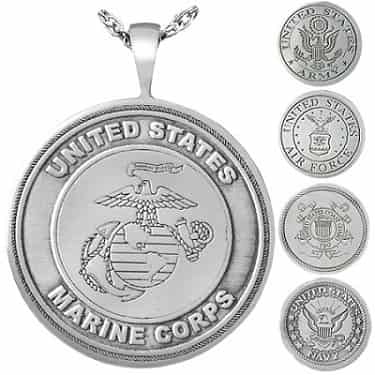 Military Ashes Jewelry Pendants Sterling Silver