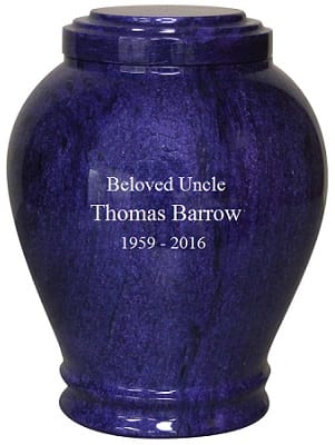 Blue Marble Urn