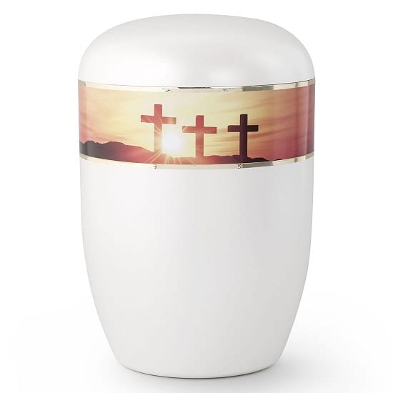Eco Friendly Crosses at Sunset Urn