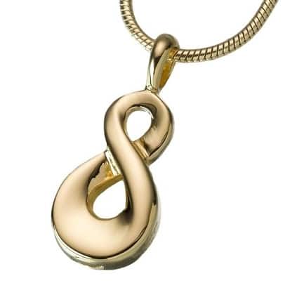 Infinity Gold Vermeil Cremation Necklace