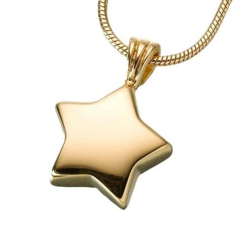 Star Gold Vermeil Cremation Necklace