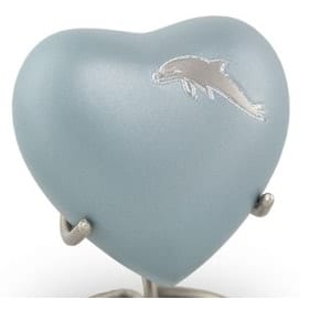 Dolphin Keepsake Heart Urn