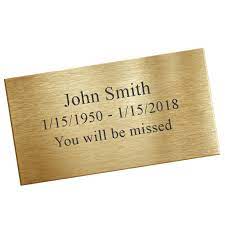 Brass Engraving Plate 2" x 5"