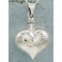 Etched Heart Urn Necklace