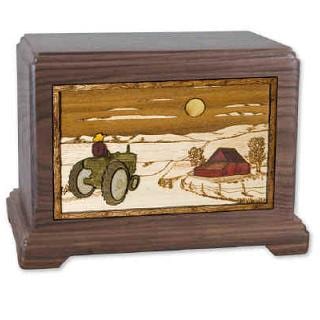 Farm Tractor Wood Cremation Urns
