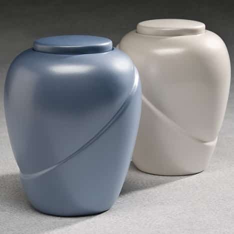 Glacial White Biodegradable Urn