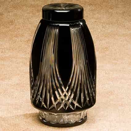 Gothic Glass Urn Black