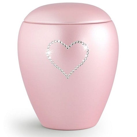 Swarovski Pink Heart Small Urn