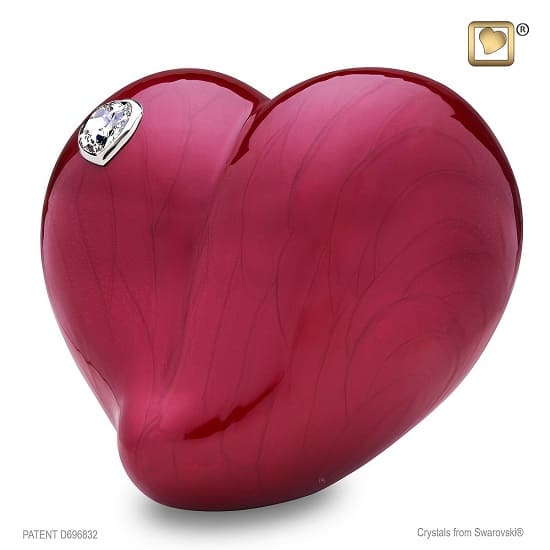 Love Red Heart Adult Size Urn