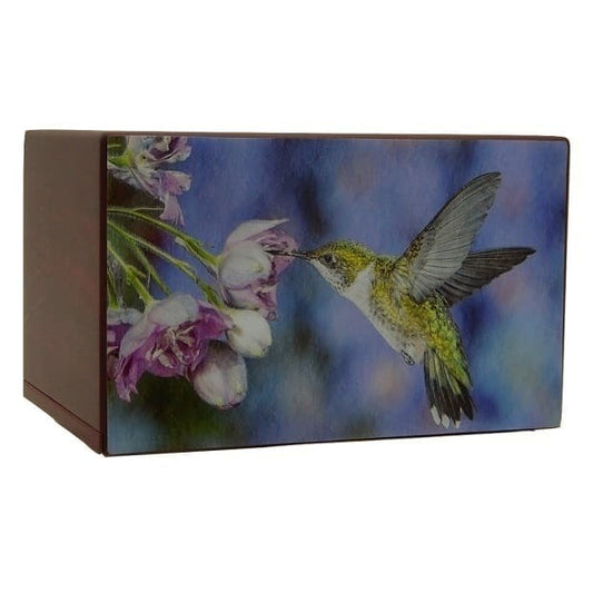 Lavender Peace Hummingbird Urn